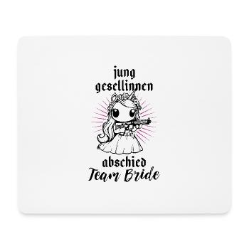 Junggesellinnen Abschied Einhorn Braut - Mousepad (Querformat) - Weiß - Vorne