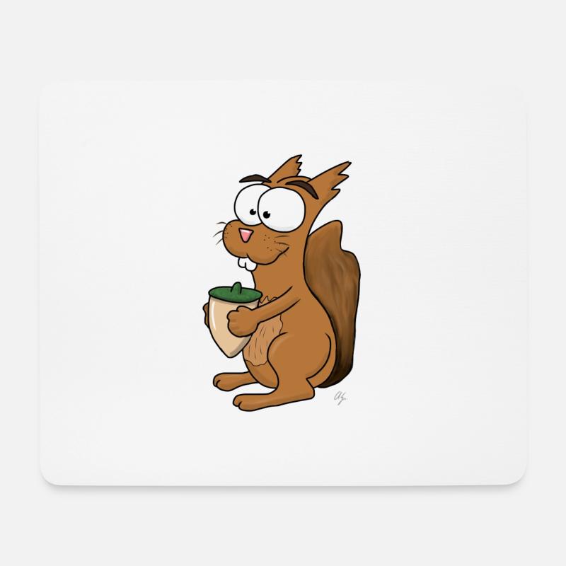 Nutty - Mousepad (Querformat) - Weiß
