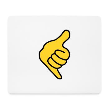 Emoji Cool Skizze Farbe - Mousepad (Querformat) - Weiß - Vorne