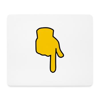 Emoji zeigen unten Skizze Farbe - Mousepad (Querformat) - Weiß - Vorne