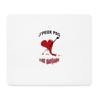 J'peux pas j'ai Dating - Tapis de souris (format paysage) - blanc - Devant