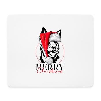 Père Noël Bouvier australien Joyeux Noël Chiens - Tapis de souris (format paysage) - blanc - Devant