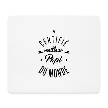 certifié meilleur papi - Tapis de souris (format paysage) - blanc - Devant