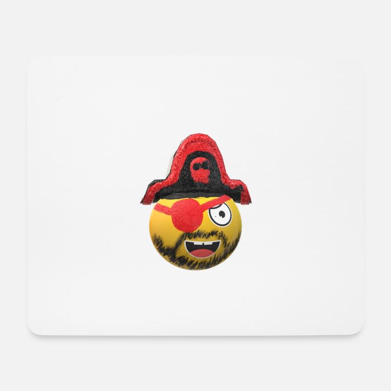 Emoji Pirat Kapitän - Mousepad (Querformat) - Weiß