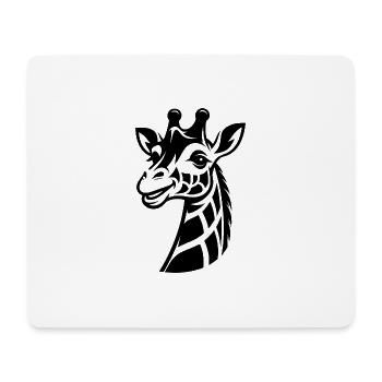 Lustige Giraffe Style Afrika Wildtiere Safari - Mousepad (Querformat) - Weiß - Vorne