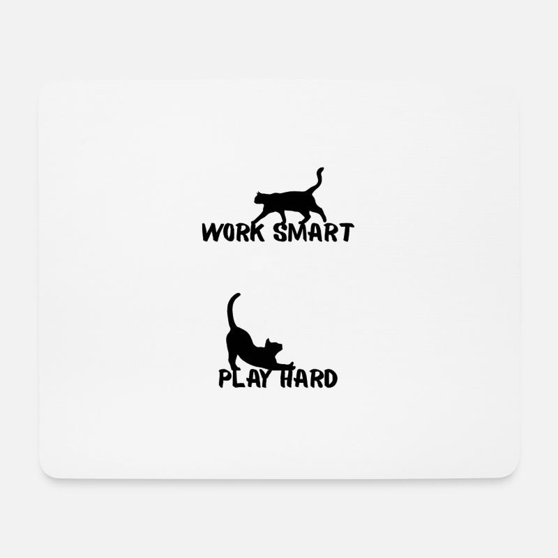 Travaillez intelligemment - Tapis de souris (format paysage) - blanc