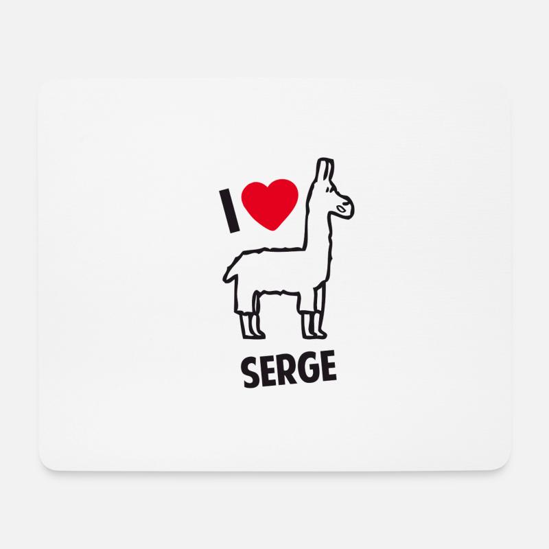 Serge Lama - Mousepad (Querformat) - Weiß