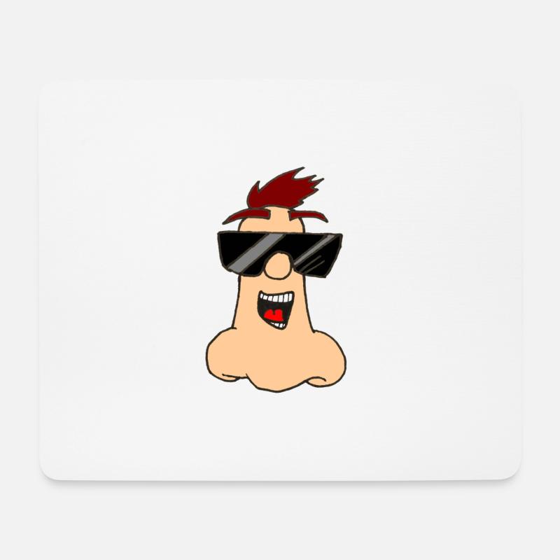 Coole Nase - Mousepad (Querformat) - Weiß