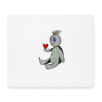 La Poupee Vaudou - Tapis de souris (format paysage) - blanc - Devant