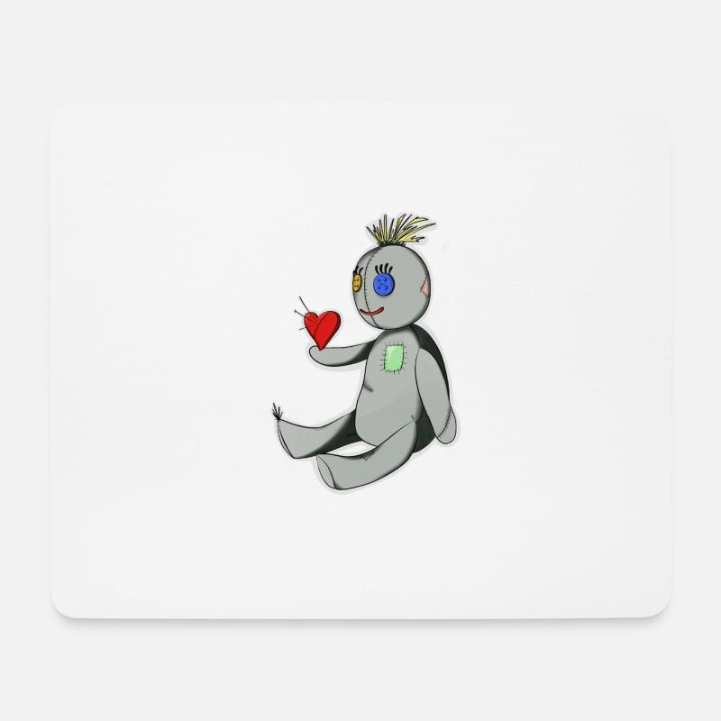 Die Voodoo-Puppe - Mousepad (Querformat) - Weiß