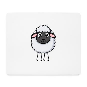 Shaggy Sheep Cuddle Design - Mouse Pad (horizontal) - white - Front