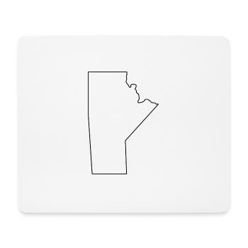 Manitoba outline map - Mouse Pad (horizontal) - white - Front