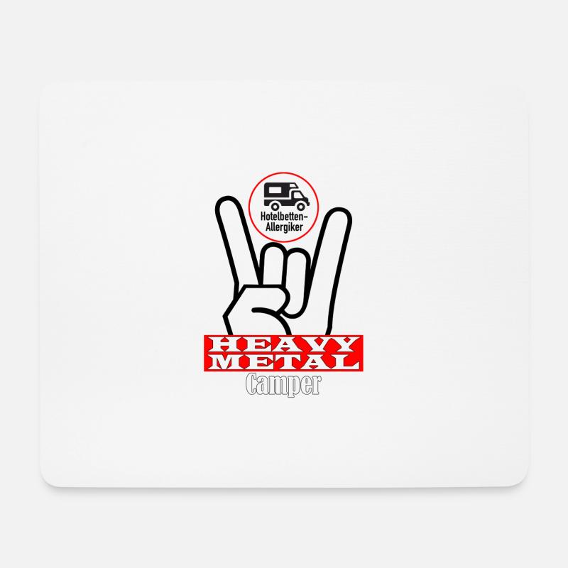 Heavy Metal Camper - Mousepad (Querformat) - Weiß