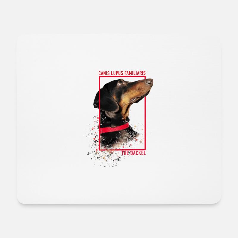 Dackelliebe - Mousepad (Querformat) - Weiß