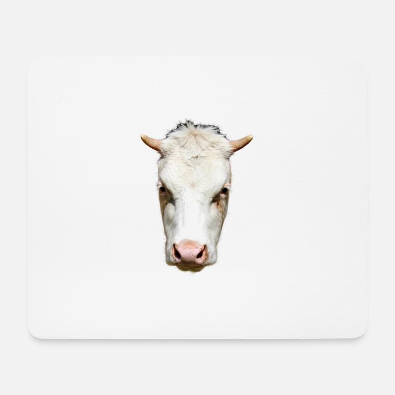 lustige Kuh Kuhkopf Geschenk Bauern - Mousepad (Querformat) - Weiß