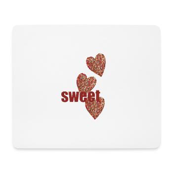 sweet hearts - Mousepad (Querformat) - Weiß - Vorne