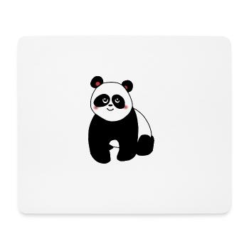 Niedlicher Kawaii Chibi Panda - Mousepad (Querformat) - Weiß - Vorne