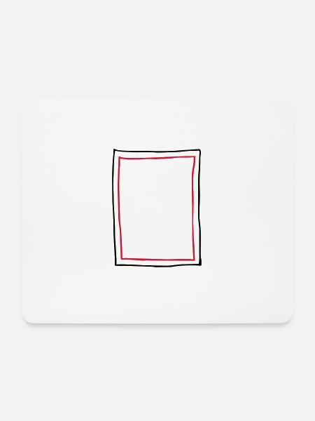 Rahmen Bilderrahmen - Mousepad (Querformat) - Weiß