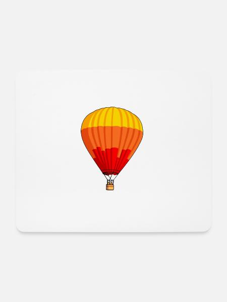 airplane aeroplane flugzeug heissluftballon air ba - Mousepad (Querformat) - Weiß
