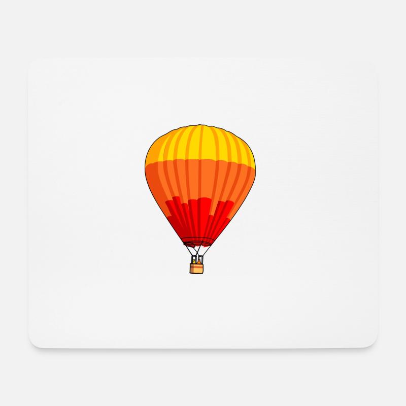 airplane aeroplane flugzeug heissluftballon air ba - Mousepad (Querformat) - Weiß