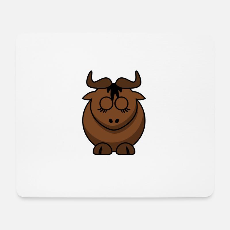 Mädchen Gnu Geschenkidee Sonderangebot Geschenk - Mousepad (Querformat) - Weiß