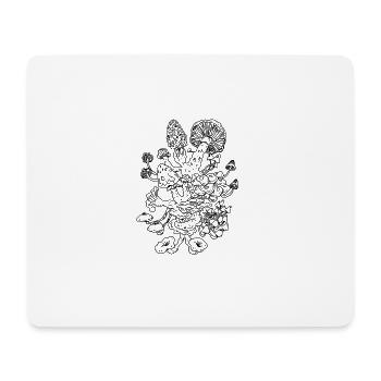 champignons - Tapis de souris (format paysage) - blanc - Devant