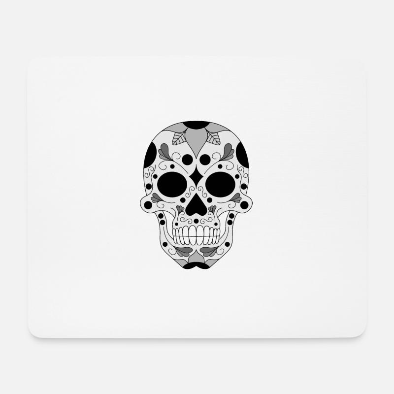 calavera black version - Mouse Pad (horizontal) - white