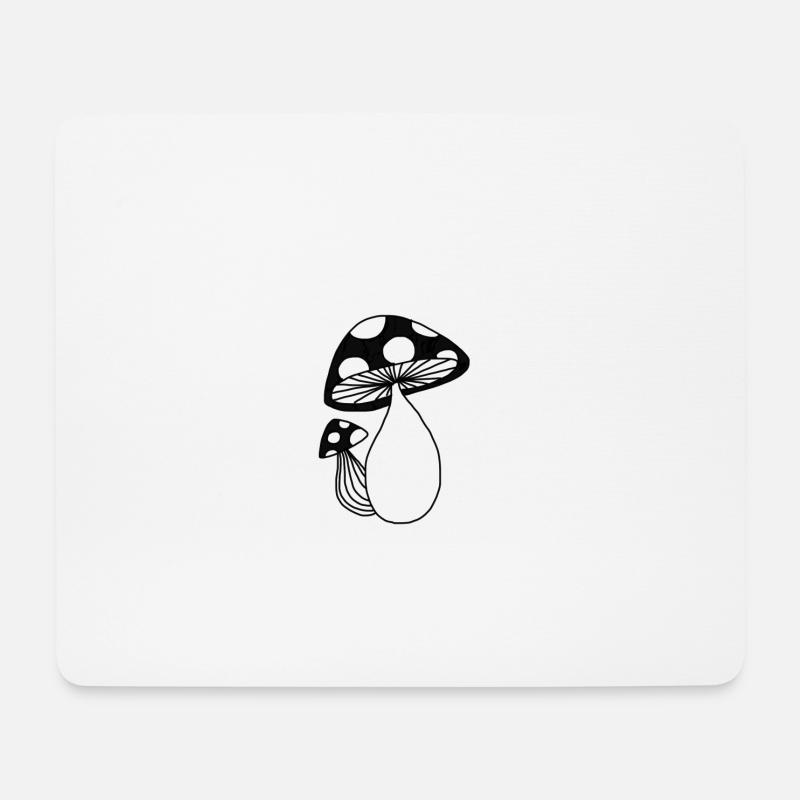 Pilze - Mousepad (Querformat) - Weiß