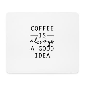 café - Tapis de souris (format paysage) - blanc - Devant
