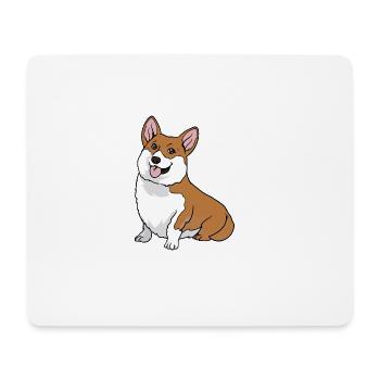 Welsh Corgi Pembroke Cardigan Hund - Mousepad (Querformat) - Weiß - Vorne
