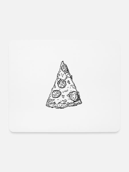 Pizza - Mousepad (Querformat) - Weiß
