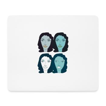 lady kunst pop - Mousepad (Querformat) - Weiß - Vorne