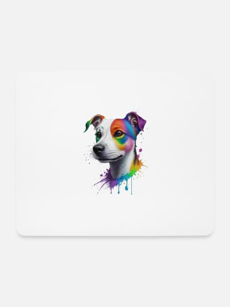 Jack Russel Terrier - Mousepad (Querformat) - Weiß