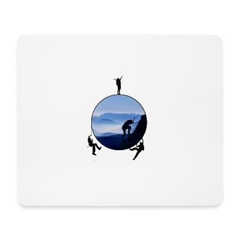 Les grimpeurs grimpent dans les montagnes - Tapis de souris (format paysage) - blanc - Devant