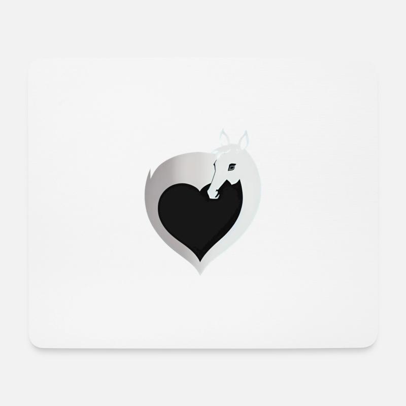 Liebe zum Pferd - Mousepad (Querformat) - Weiß