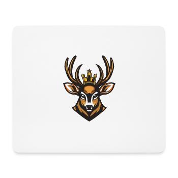 Deer Head Crown - Mouse Pad (horizontal) - white - Front