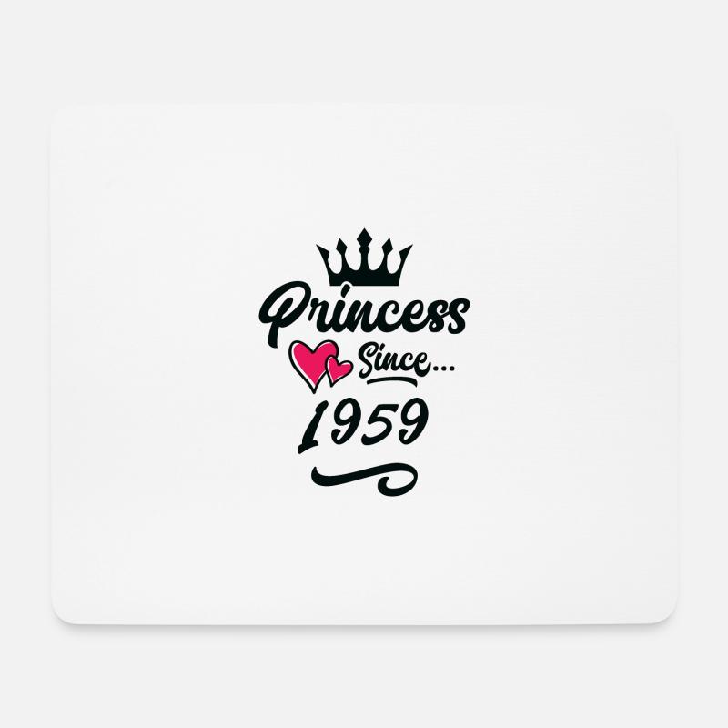 1959 Prinzessin Geburtstag - Mousepad (Querformat) - Weiß