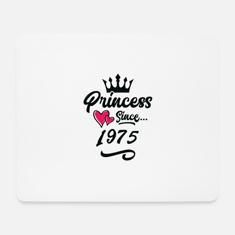 1975 Prinzessin Geburtstag - Mousepad (Querformat) - Weiß
