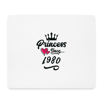 1980 Anniversaire de la princesse - Tapis de souris (format paysage) - blanc - Devant