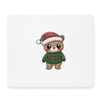 Bear Christmas Comic - Mouse Pad (horizontal) - white - Front