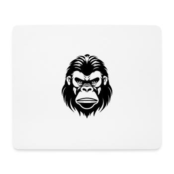 Gorilla Head - Mouse Pad (horizontal) - white - Front