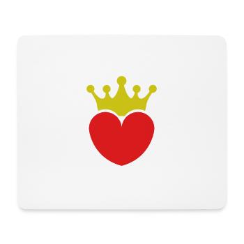Heart with crown - Mouse Pad (horizontal) - white - Front