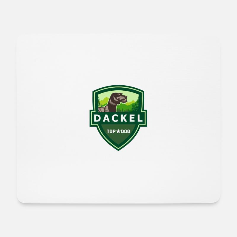 DACKEL Rauhaardackel ILOVETECKEL - Mousepad (Querformat) - Weiß
