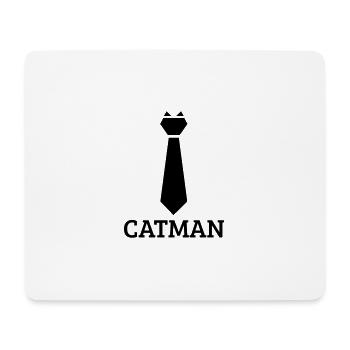catman cravate chat drôle drôle - Tapis de souris (format paysage) - blanc - Devant