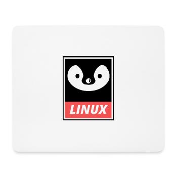 Linux Tux - Mousepad (Querformat) - Weiß - Vorne