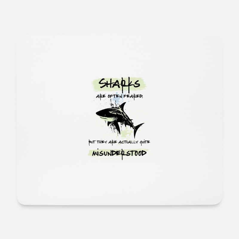 Hai Design mit Fakt - Mousepad (Querformat) - Weiß