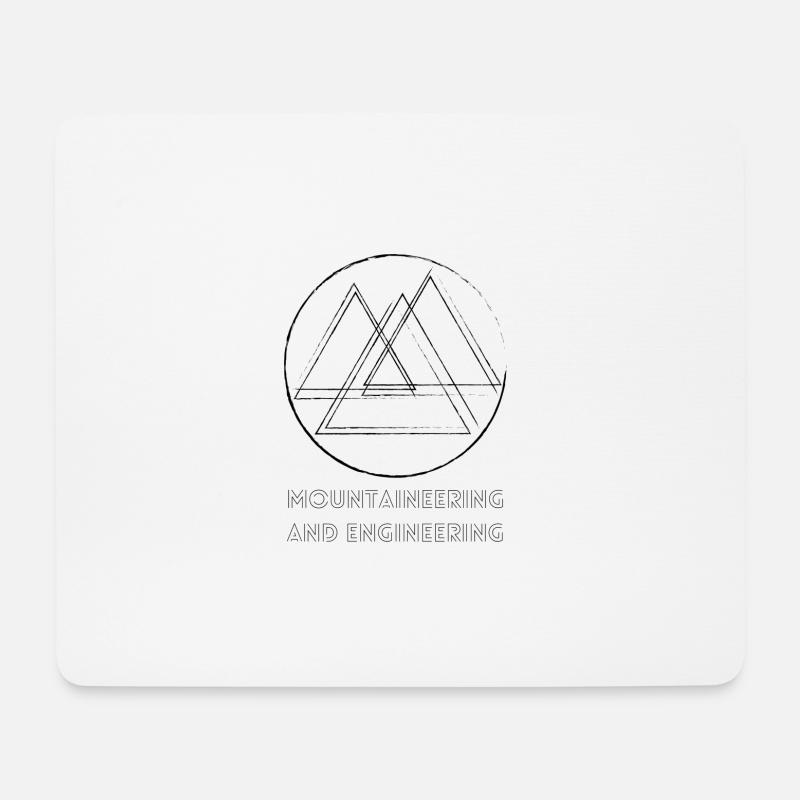 Berge / Mountaineering and Engineering - Mousepad (Querformat) - Weiß