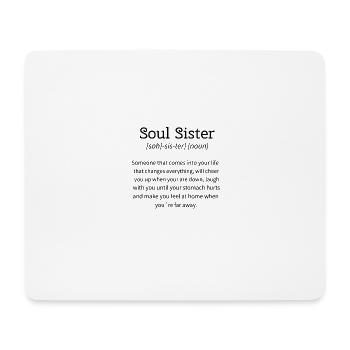 Soul Sister definition Cute Matching Sisters Gift - Mousepad (Querformat) - Weiß - Vorne