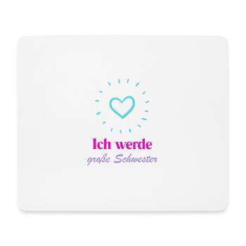 Ich werde große Schwester von einem Bruder - Mousepad (Querformat) - Weiß - Vorne