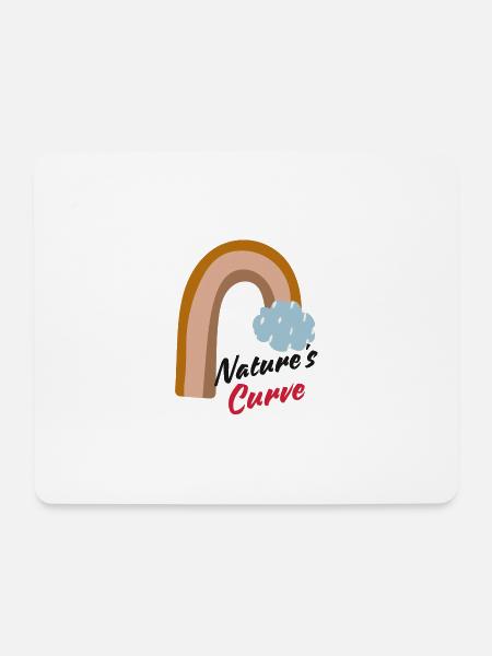 Zitat der Naturkurve Regenbogen - Mousepad (Querformat) - Weiß